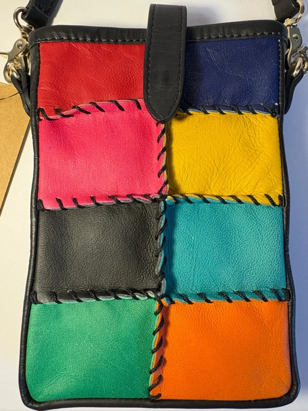 Clever Carriage Co NWT Patchwork Leather Crossbody